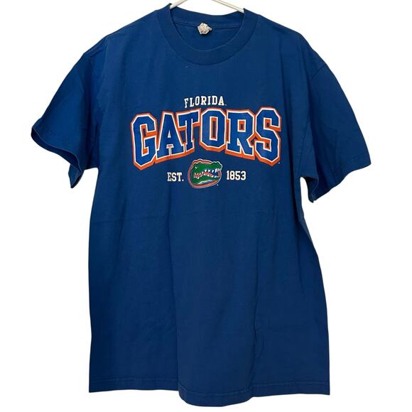 Florida Gaters College T-shirt Blue SZ Large Logo Sports Football NCAA - Picture 1 of 6